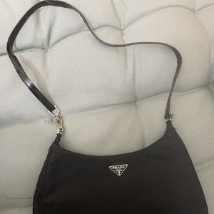 Prada Nylon Shoulder Bag Black